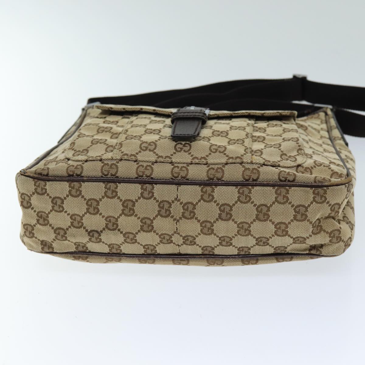 GUCCI GG Canvas Shoulder Bag Beige 114272 73889