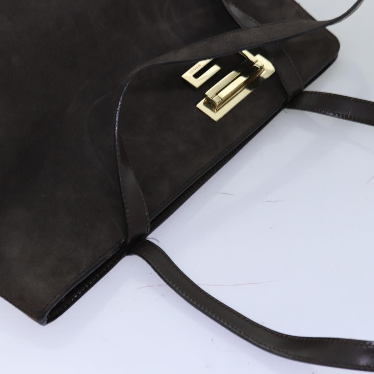 GUCCI Tote Bag Suede Brown 002 2684 0344 73890