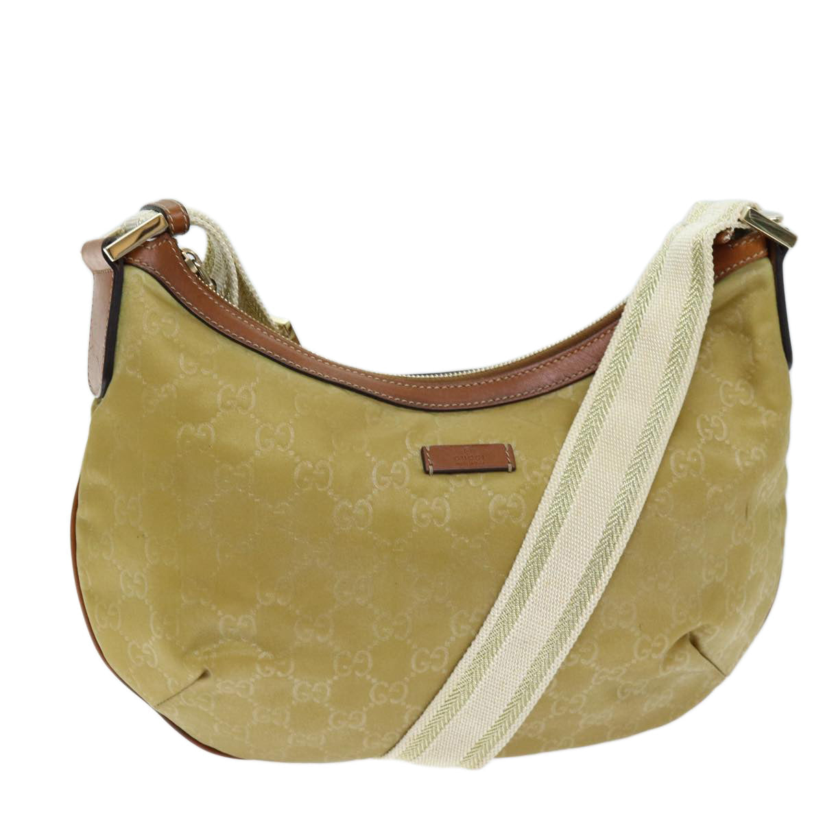 GUCCI GG Canvas Shoulder Bag Beige 181092 73892
