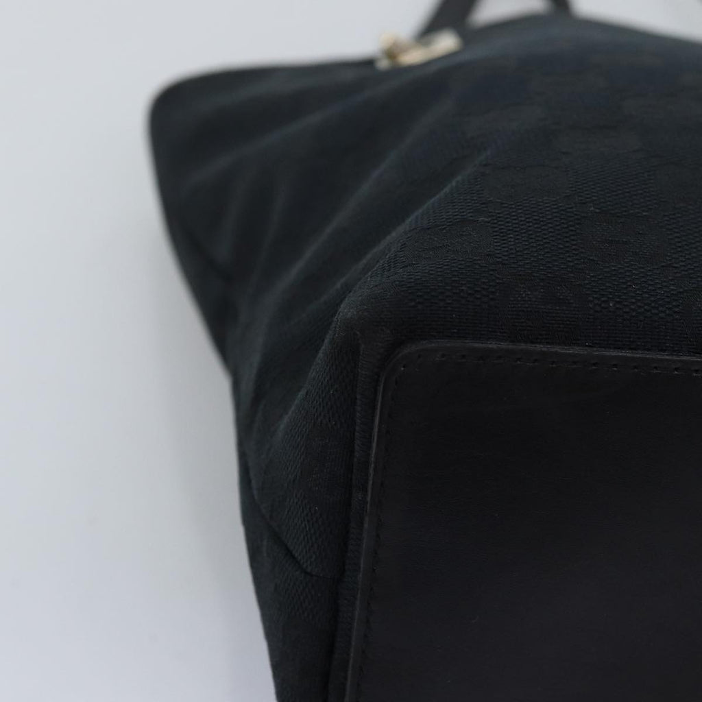 GUCCI GG Canvas Tote Bag Black 002 1099 73895