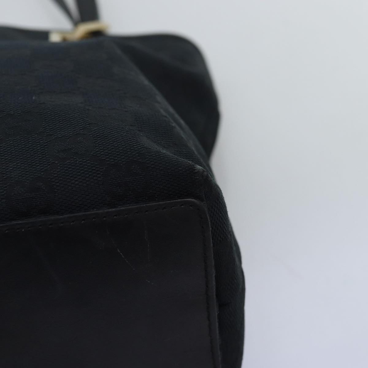 GUCCI GG Canvas Tote Bag Black 002 1099 73895