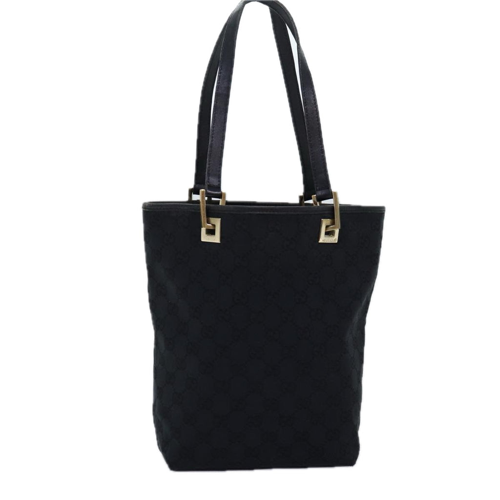 GUCCI GG Canvas Tote Bag Black 002 1099 73895