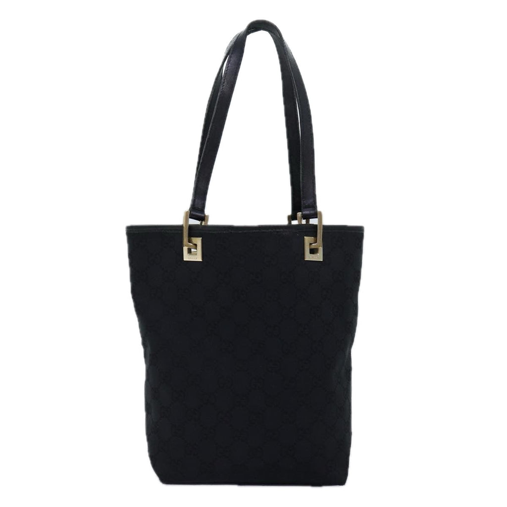 GUCCI GG Canvas Tote Bag Black 002 1099 73895
