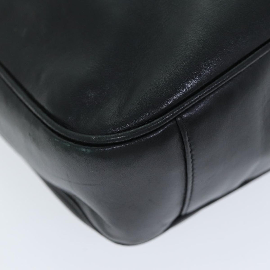 GUCCI Bamboo Shoulder Bag Leather 2way Black 001 1998 1638 73901