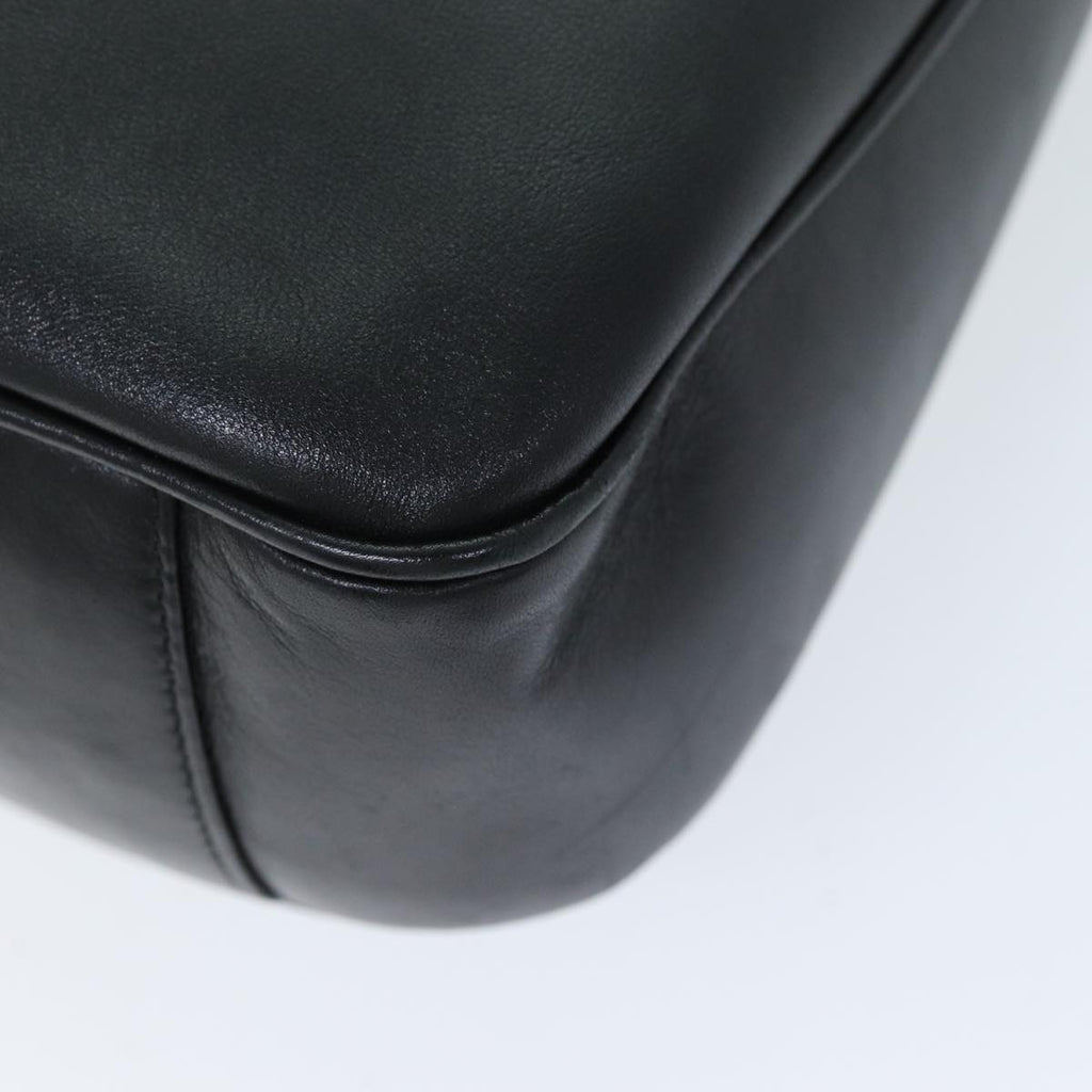 GUCCI Bamboo Shoulder Bag Leather 2way Black 001 1998 1638 73901