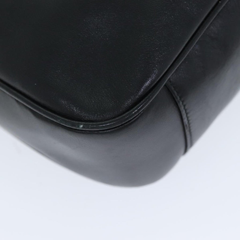 GUCCI Bamboo Shoulder Bag Leather 2way Black 001 1998 1638 73901