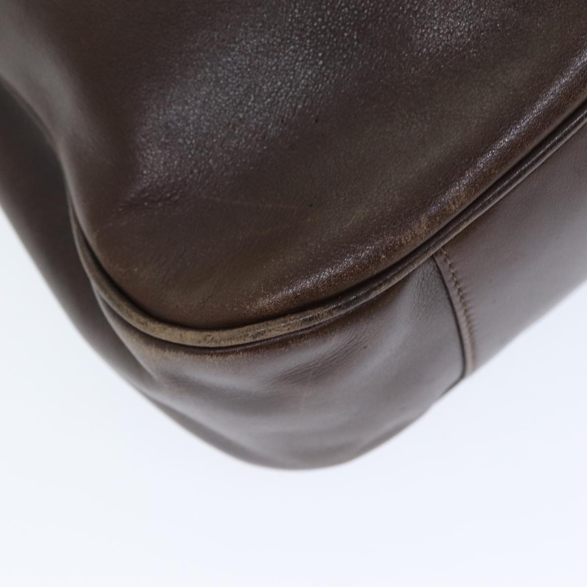GUCCI Bamboo Shoulder Bag Leather Brown 73913