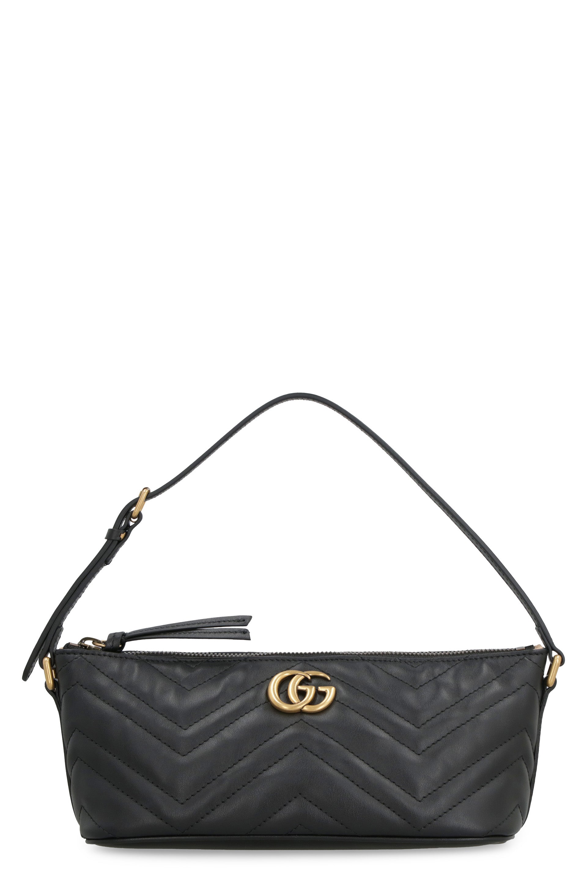 GUCCI Mini Quilted Leather Handbag with Double G Detail (22.5x9.5x10.5 cm)