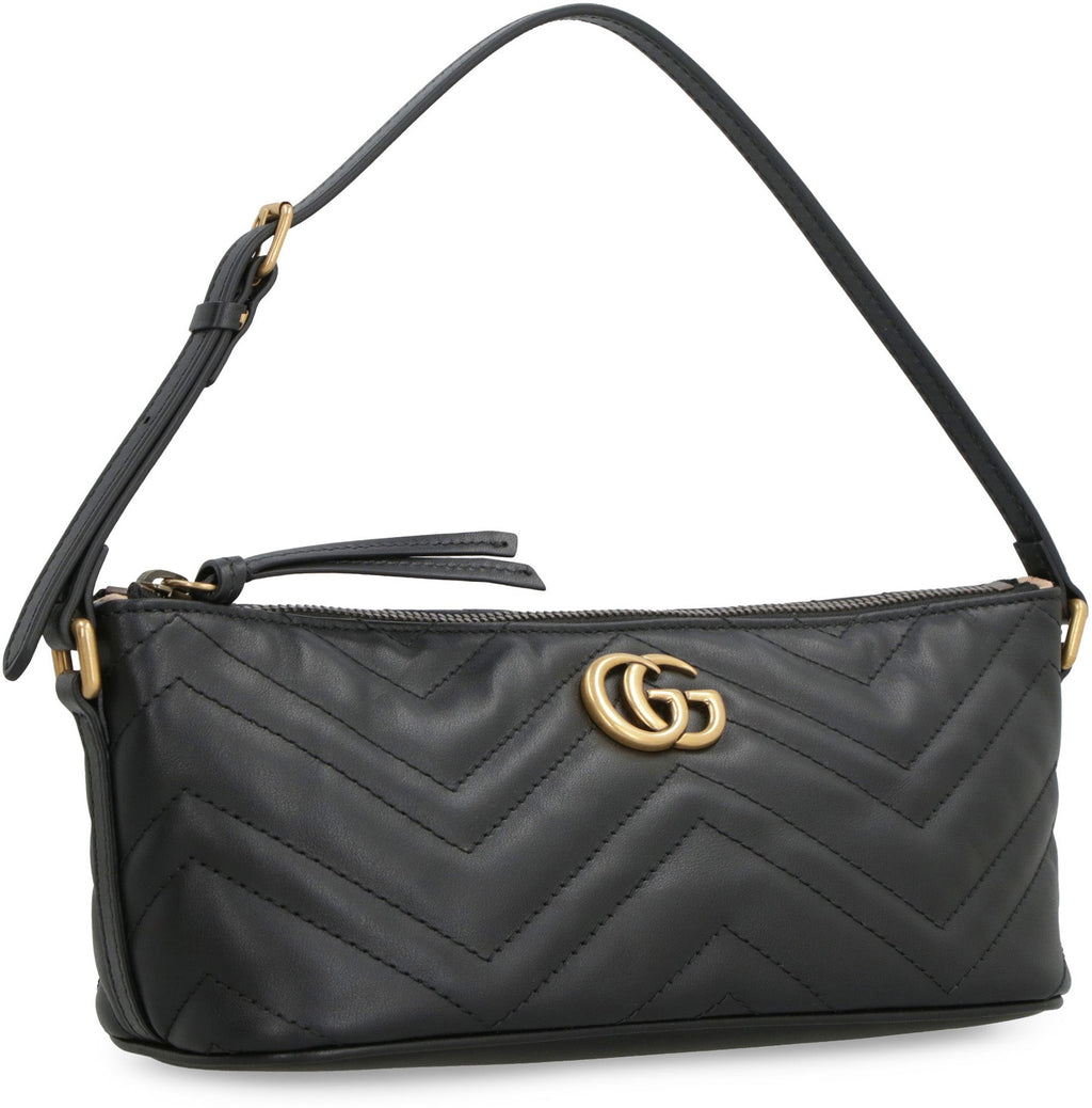 GUCCI Mini Quilted Leather Handbag with Double G Detail (22.5x9.5x10.5 cm)