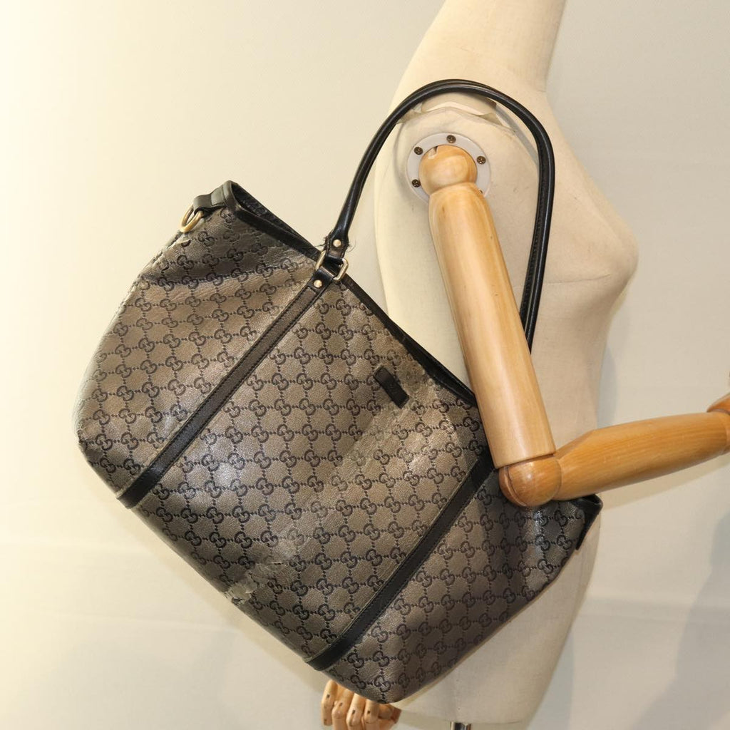 GUCCI GG Crystal Tote Bag Gray 197953 73981