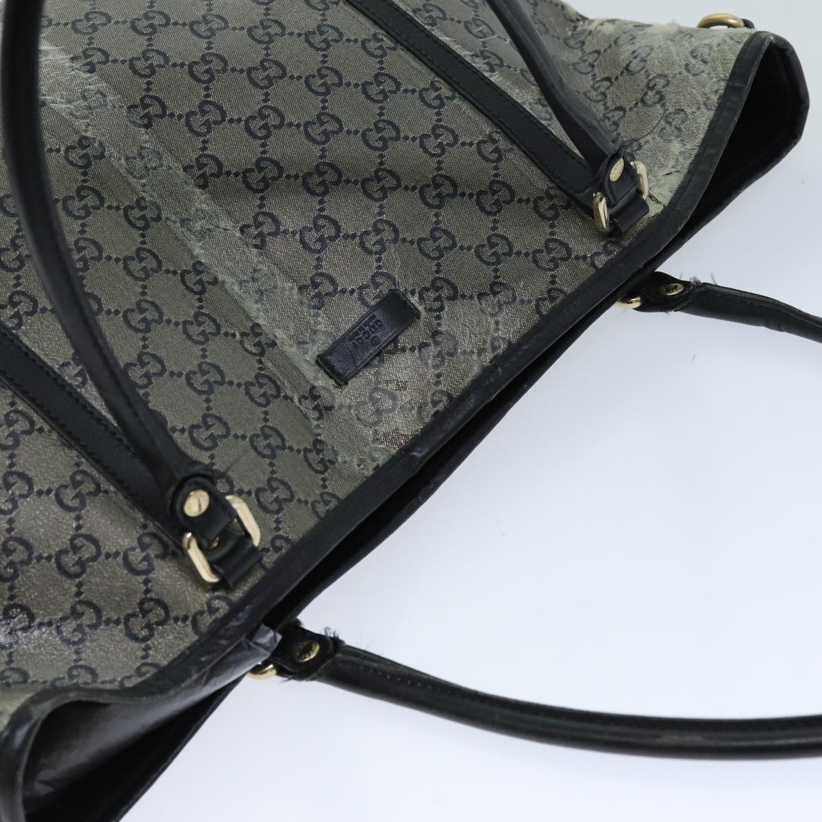 GUCCI GG Crystal Tote Bag Gray 197953 73981