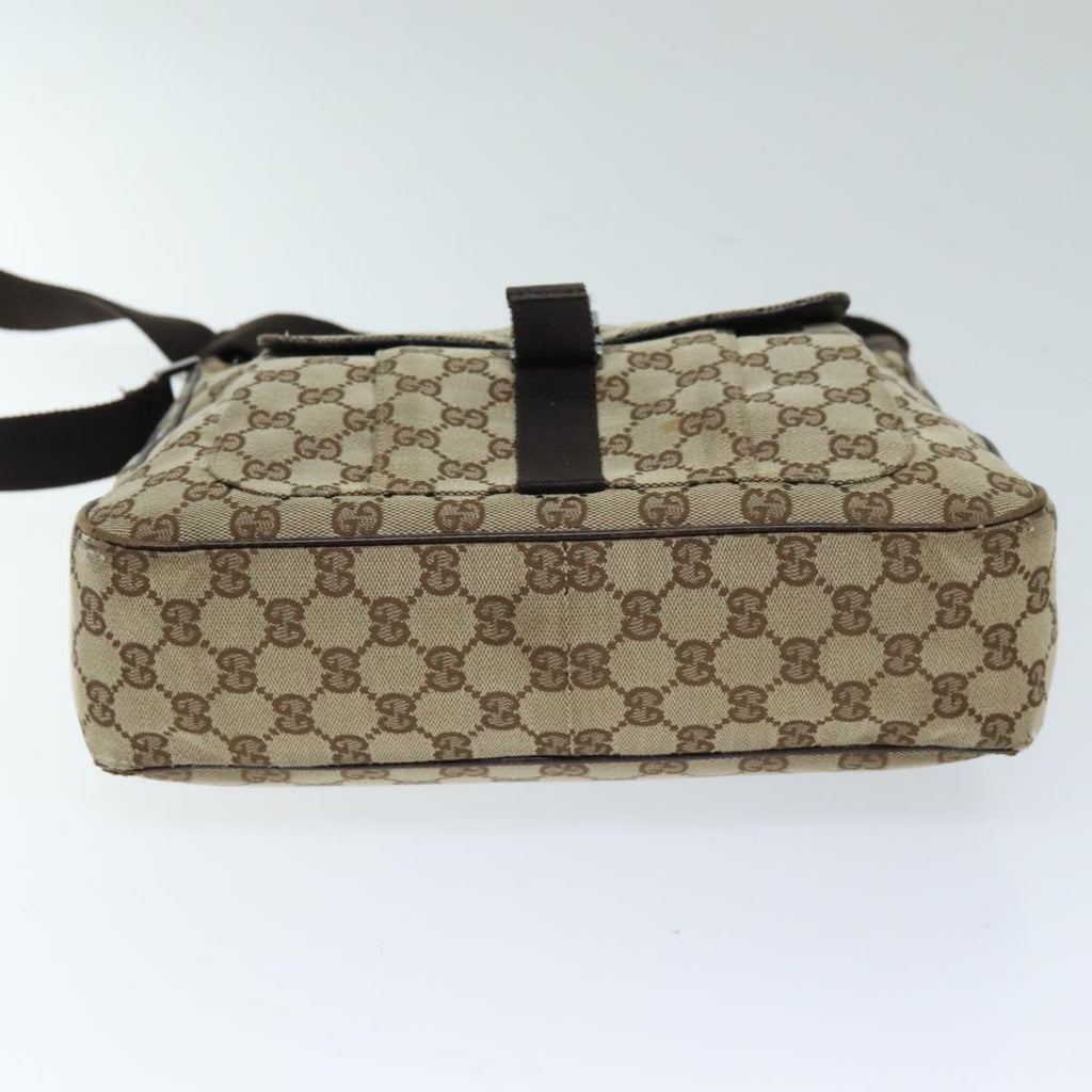 GUCCI GG Canvas Shoulder Bag Beige 131211 73982