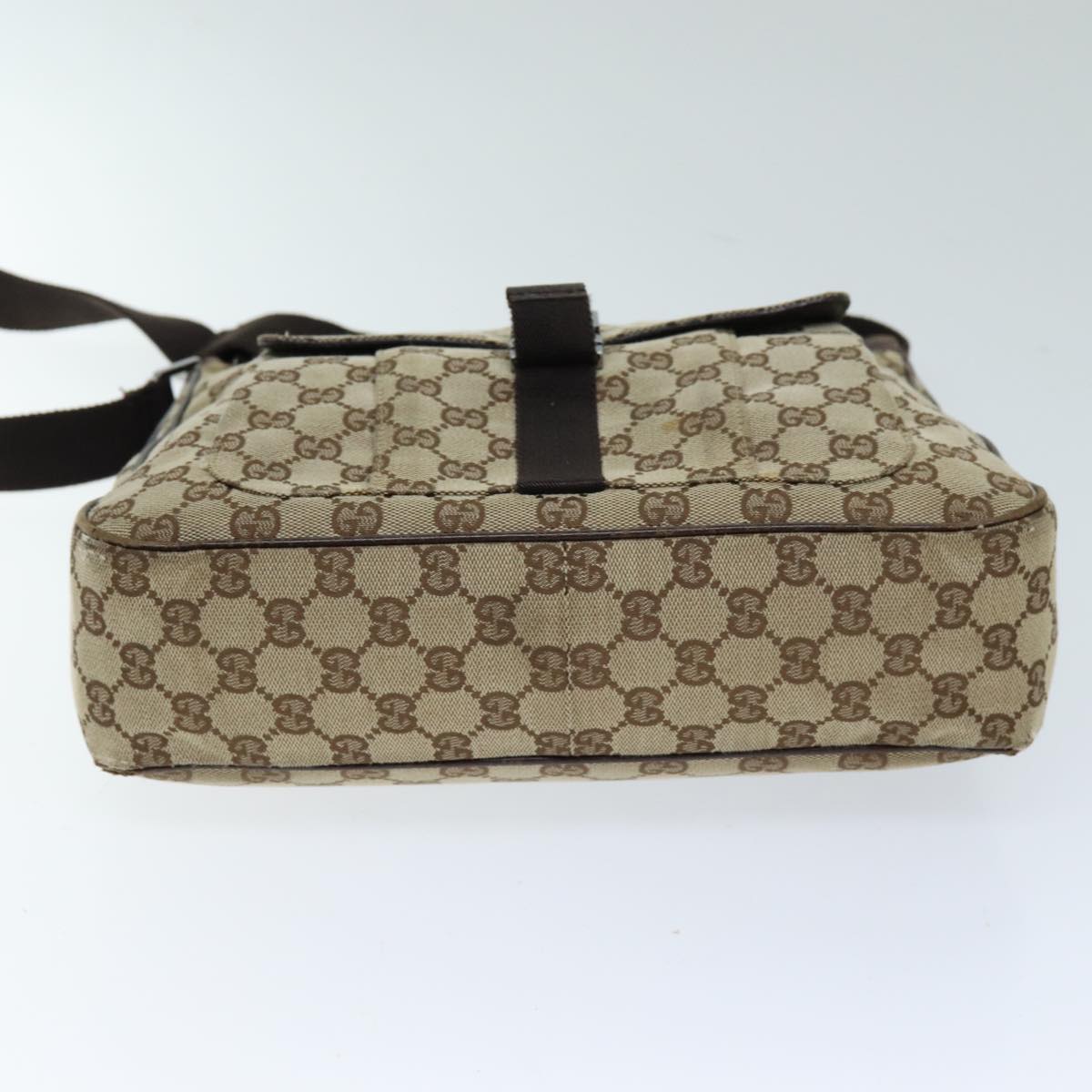 GUCCI GG Canvas Shoulder Bag Beige 131211 73982