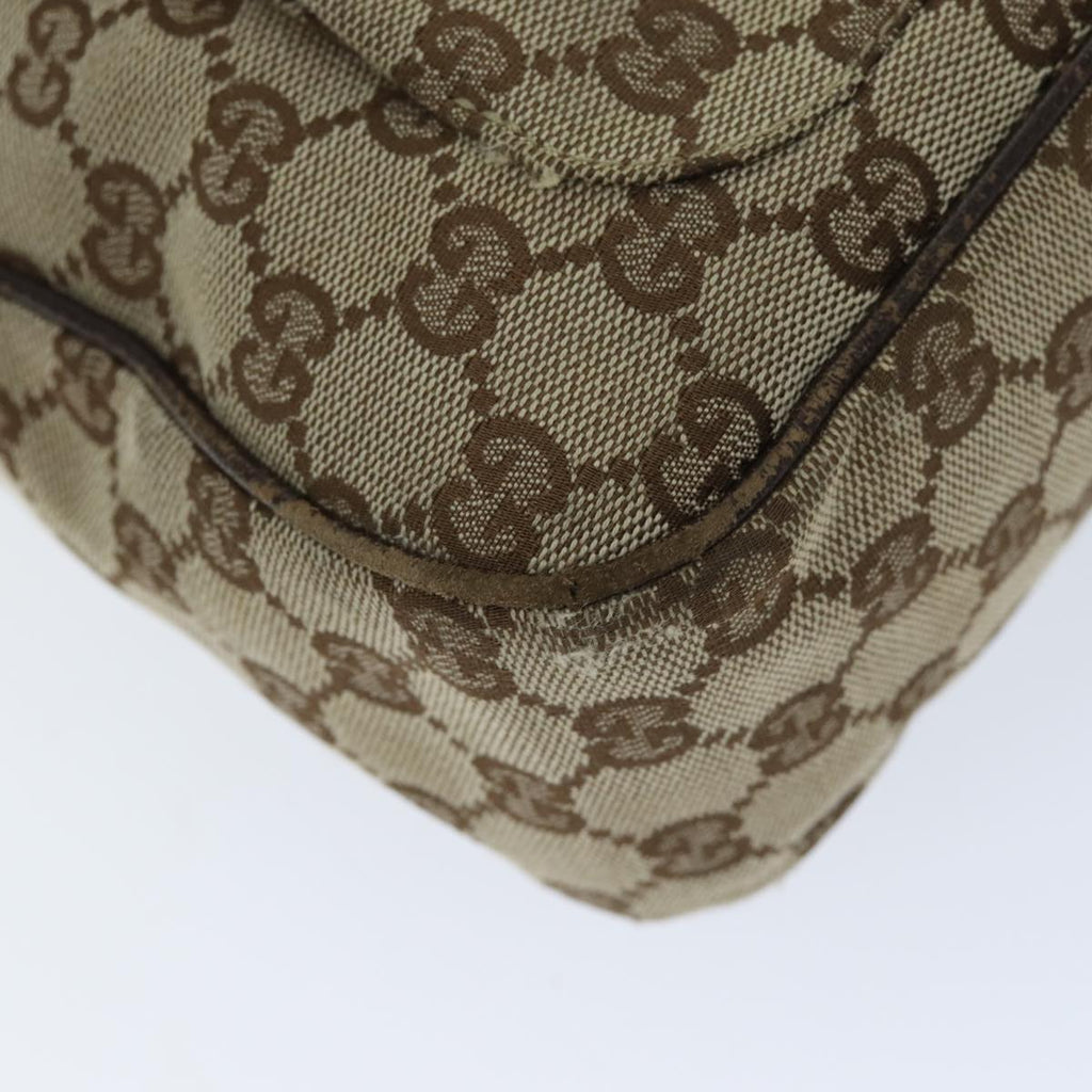 GUCCI GG Canvas Shoulder Bag Beige 131211 73982
