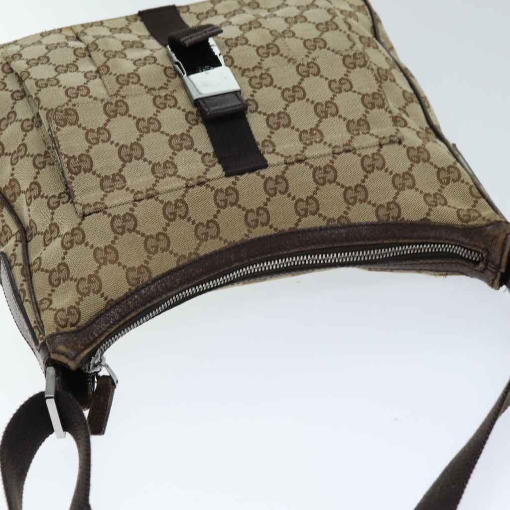 GUCCI GG Canvas Shoulder Bag Beige 131211 73982