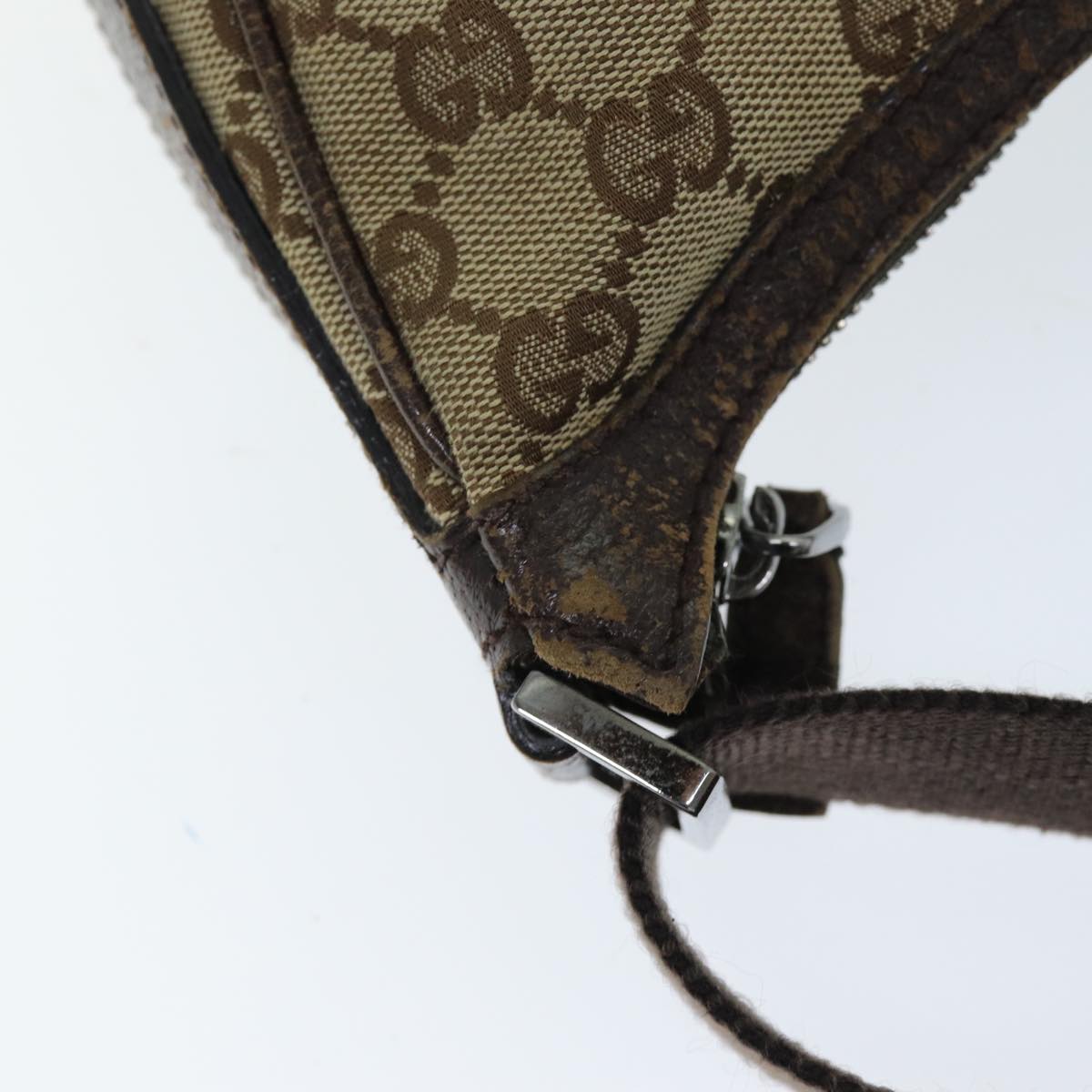 GUCCI GG Canvas Shoulder Bag Beige 131211 73982