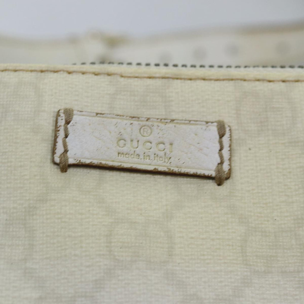 GUCCI GG Canvas Sherry Line Shoulder Bag PVC White Red Navy 153244 73983