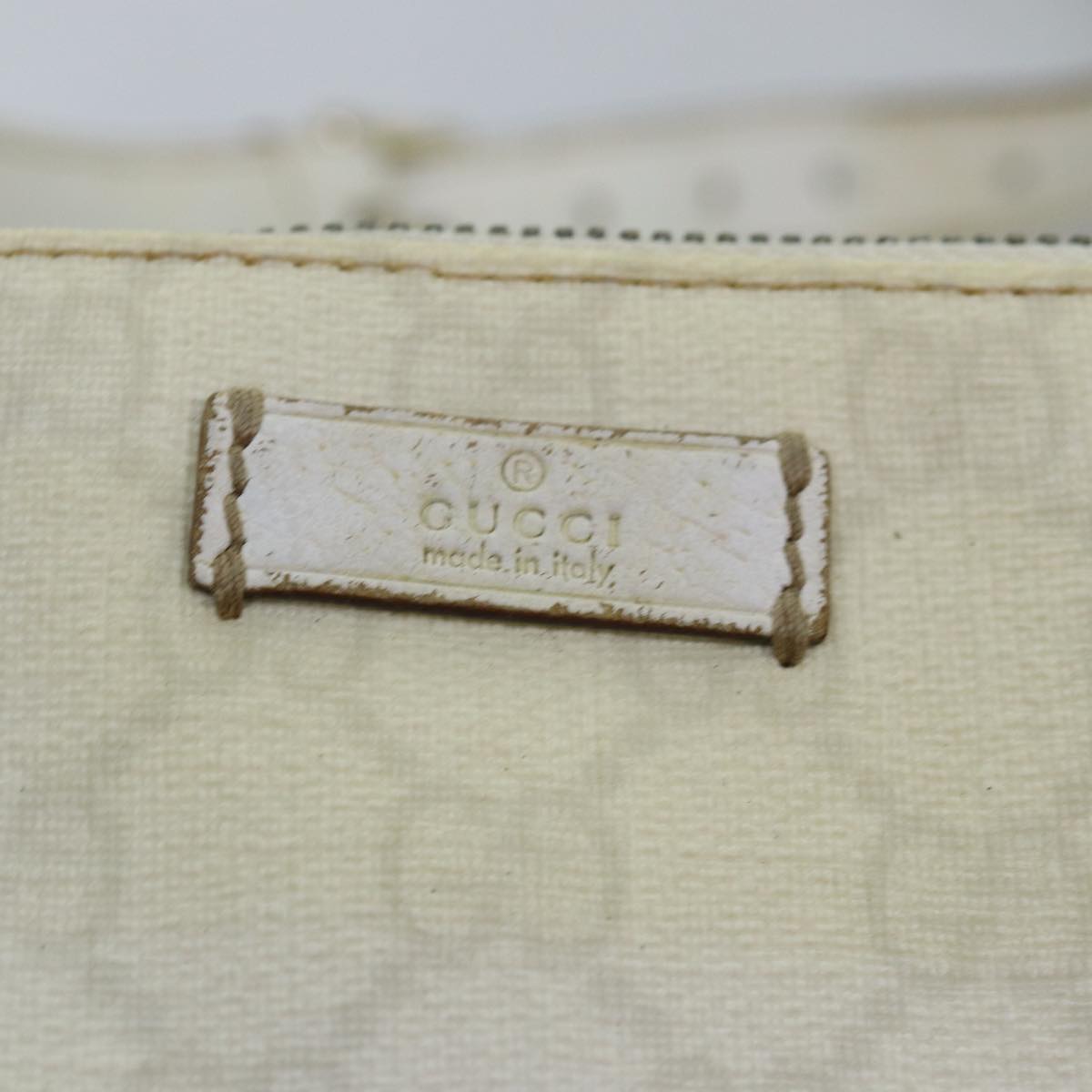 GUCCI GG Canvas Sherry Line Shoulder Bag PVC White Red Navy 153244 73983