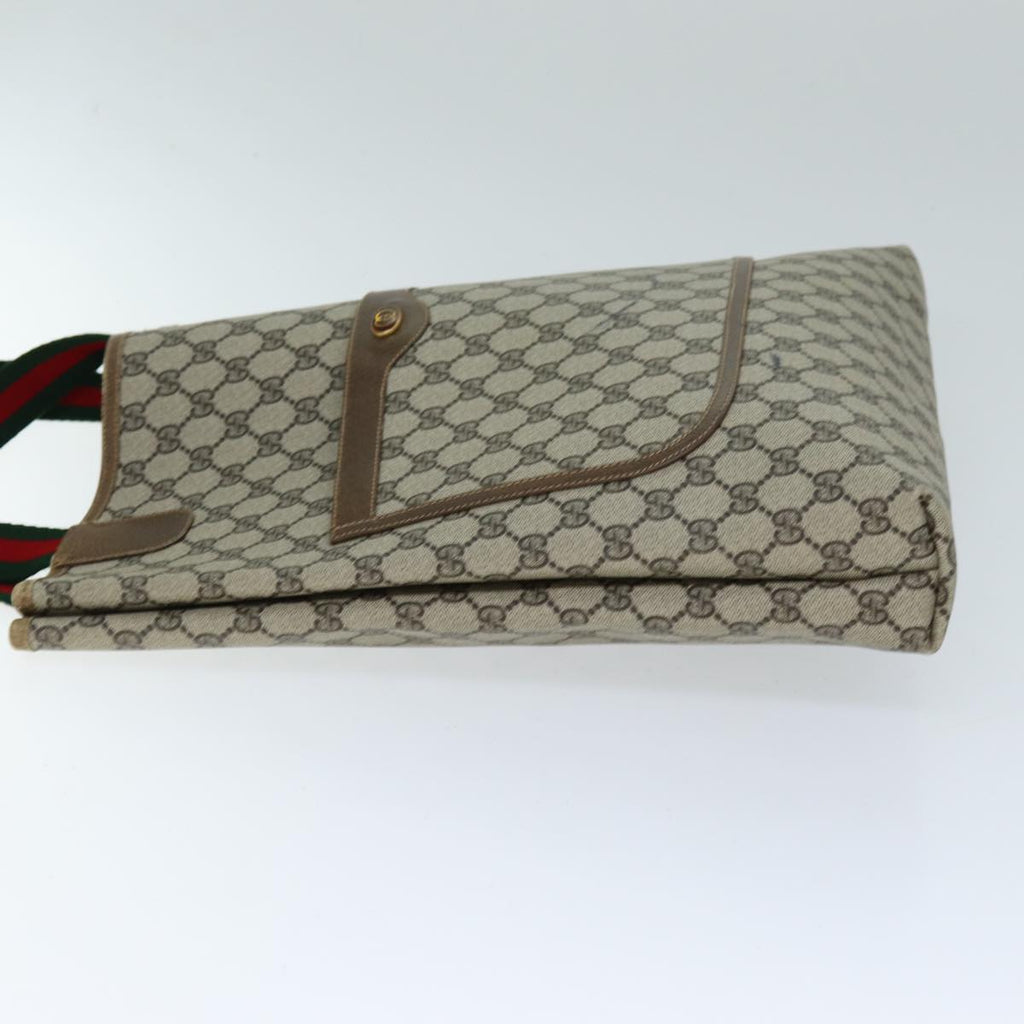GUCCI GG Supreme Web Sherry Line Tote Bag Beige Red Green 001 080 494 73985