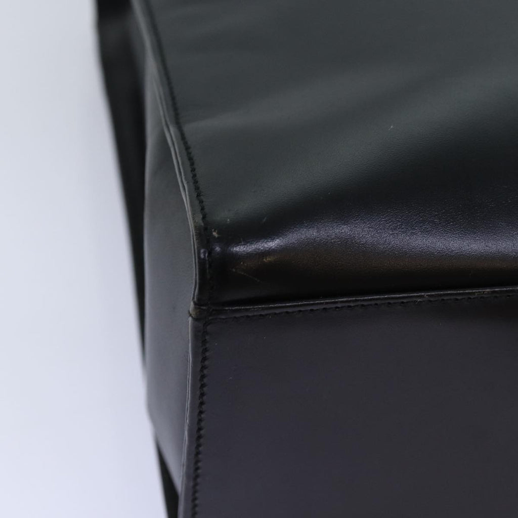 GUCCI Bamboo Hand Bag Leather 2way Black 73987