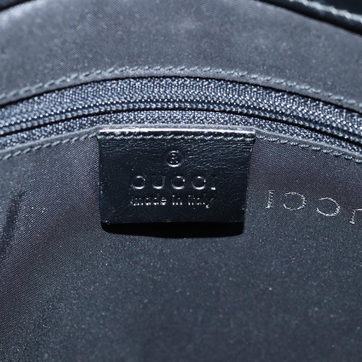 GUCCI Bamboo Hand Bag Leather 2way Black 73987
