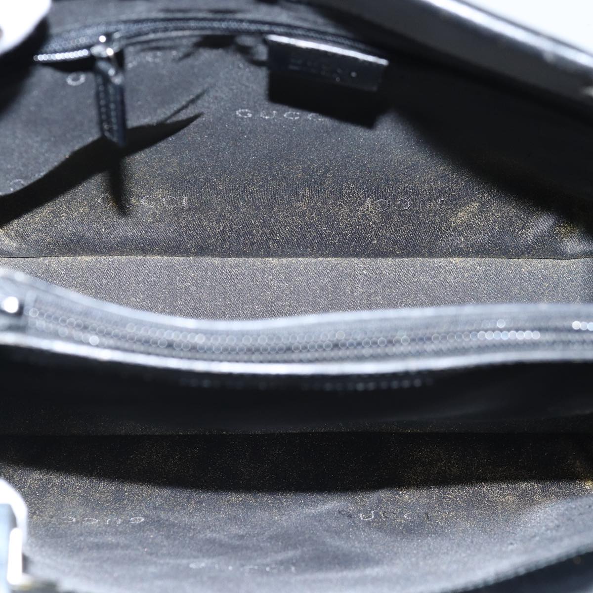 GUCCI Bamboo Hand Bag Leather 2way Black 73987
