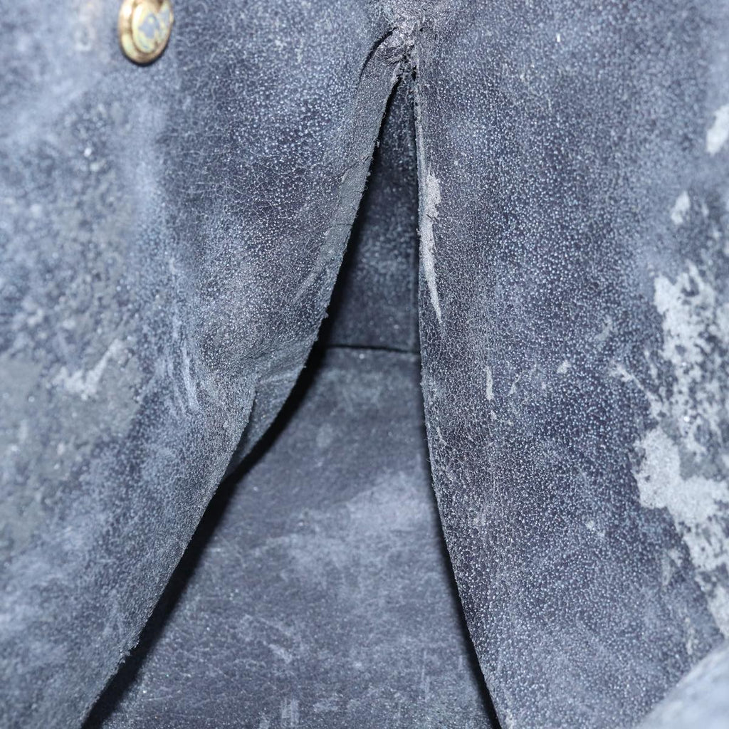 GUCCI Bamboo Hand Bag Leather 2way Navy 000 406 0289 73988