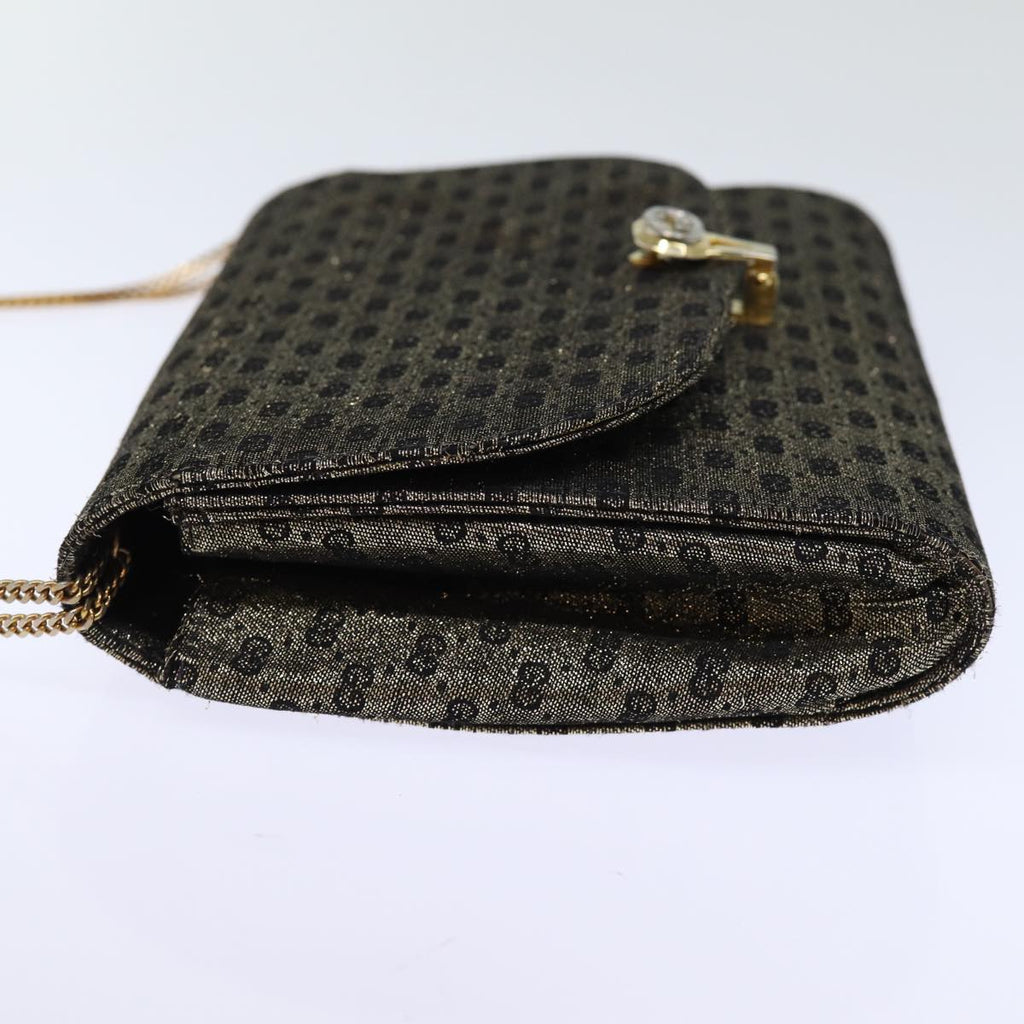 GUCCI Micro GG Canvas Chain Shoulder Bag Gold 73994