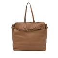 Brown Burberry Belt Soft Leather Tote