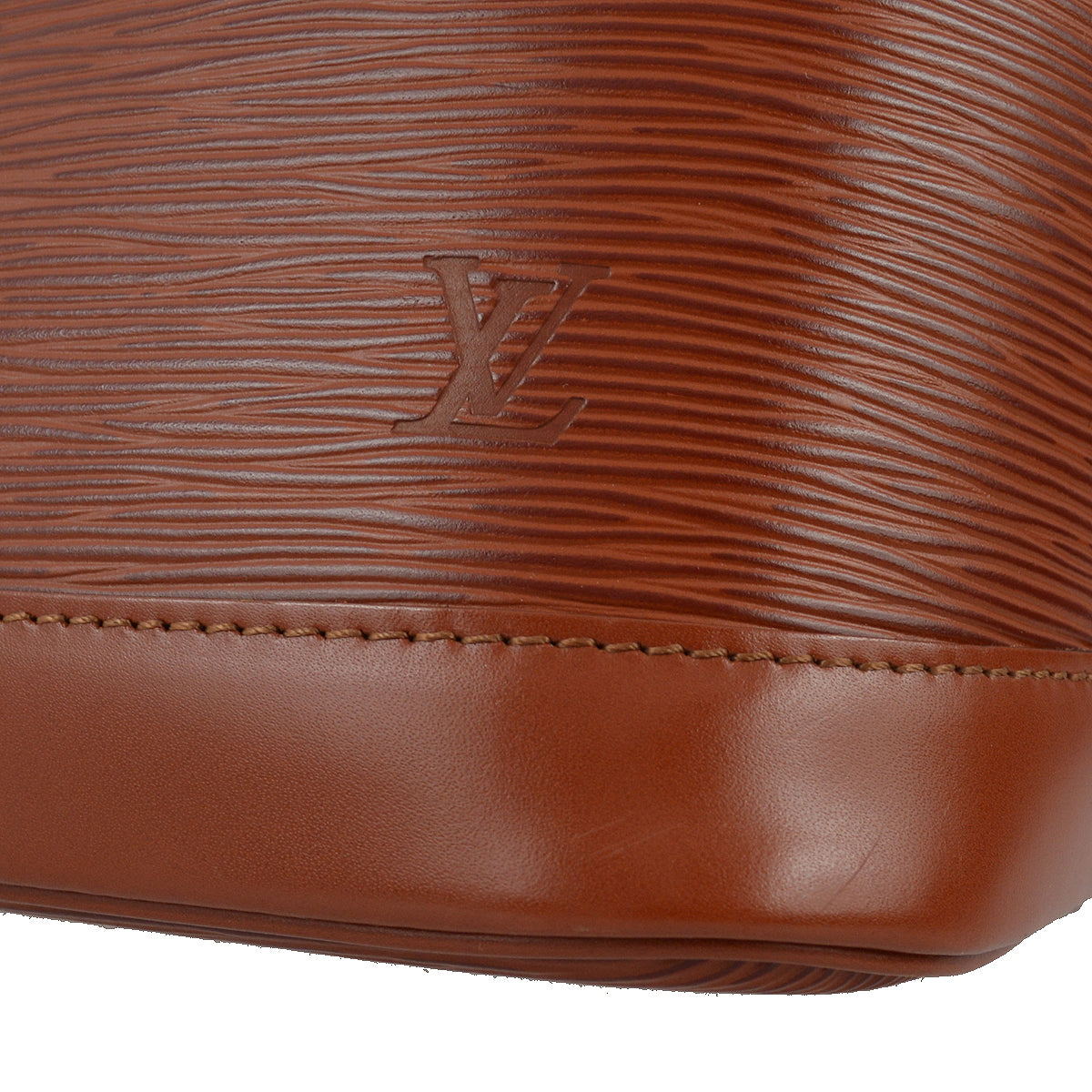 Louis Vuitton 1997 Alma Handbag Brown Epi M52143
