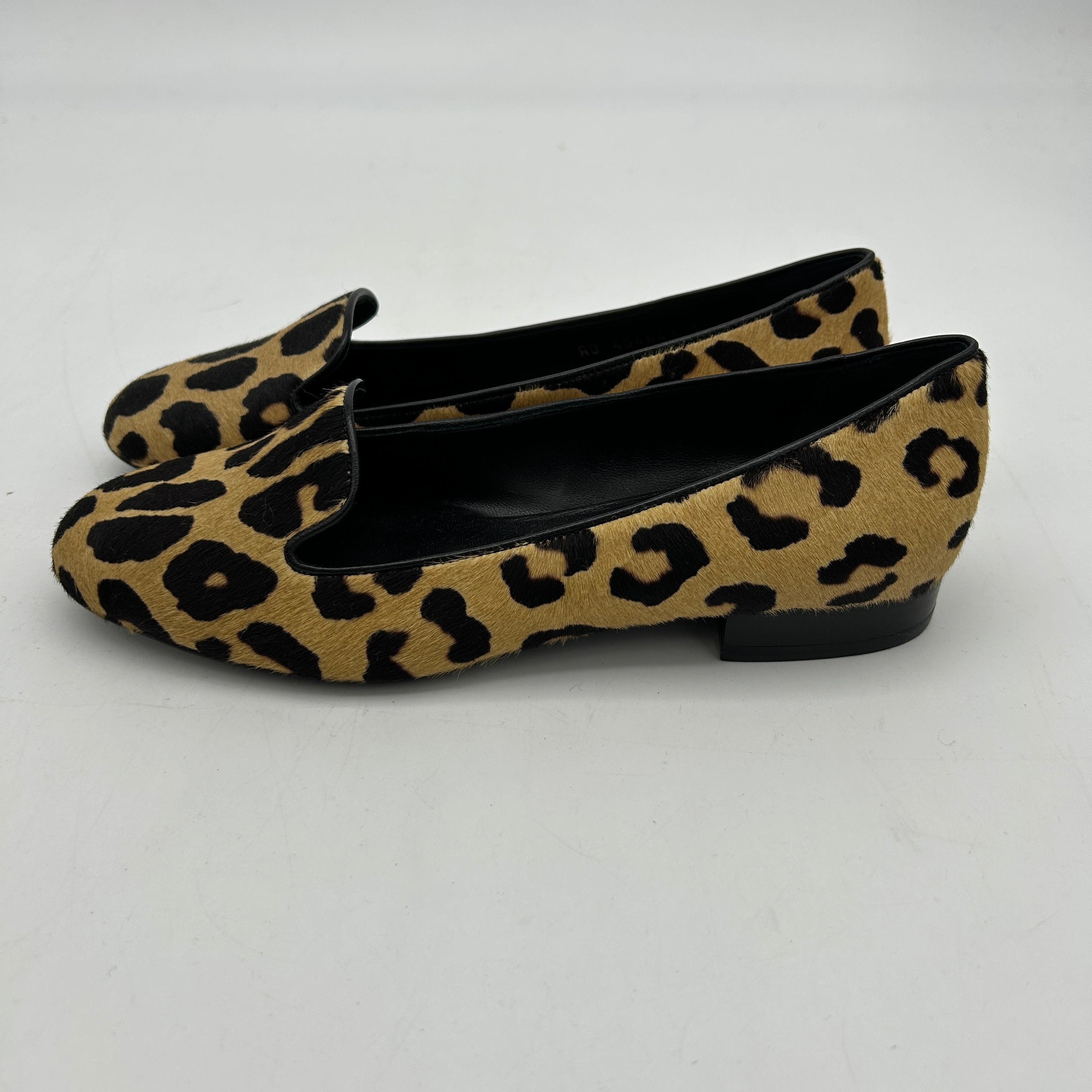 Saint Laurent Paris Brown Leopard Print Calf Hair Tribtoo Platform Pumps US Women`s Size 4 24080809