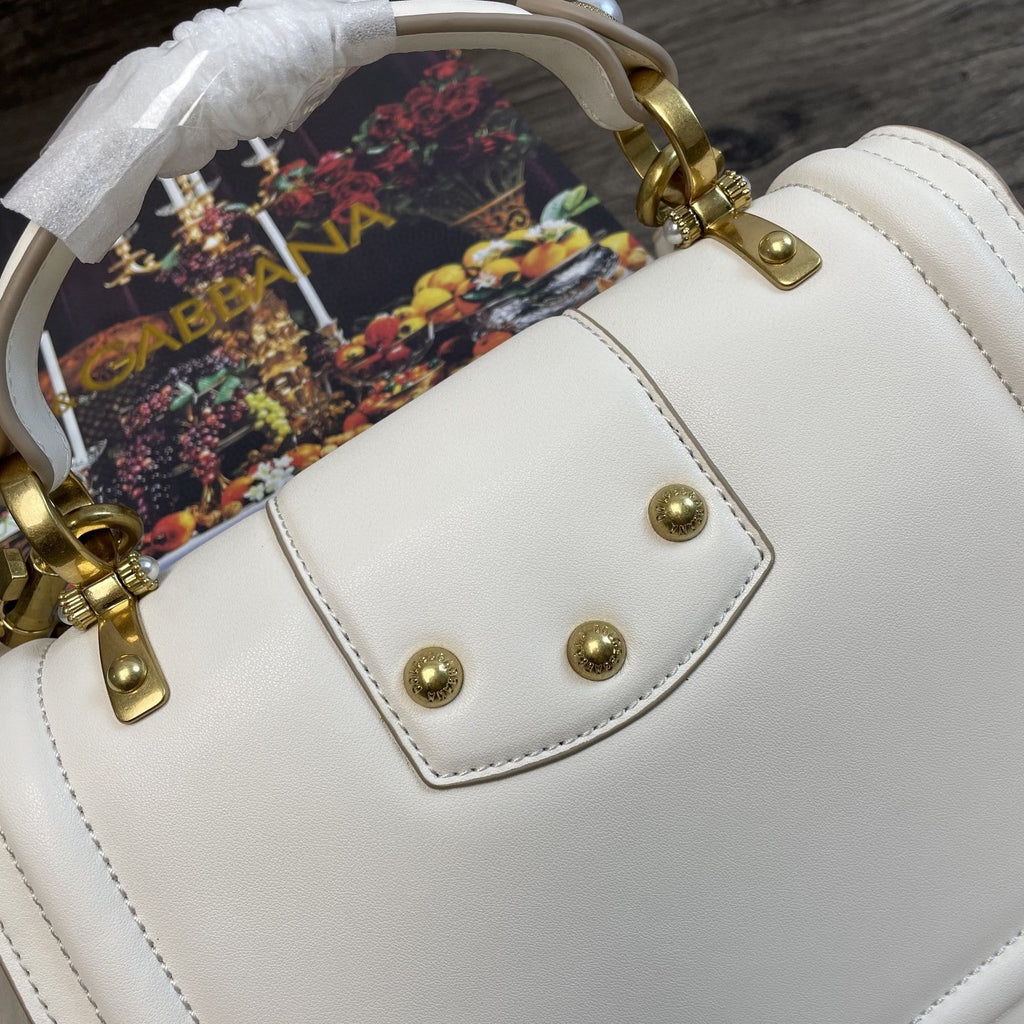 DG DG Girls Bag In Quilted Nappa White For Women 10.6in/27cm DG