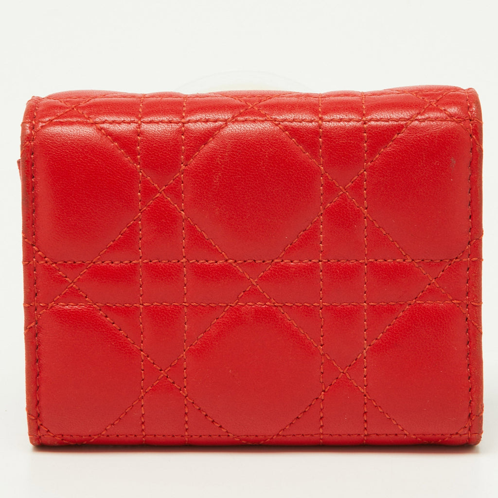 Dior Cannage Leather Miss Dior Compact Wallet
