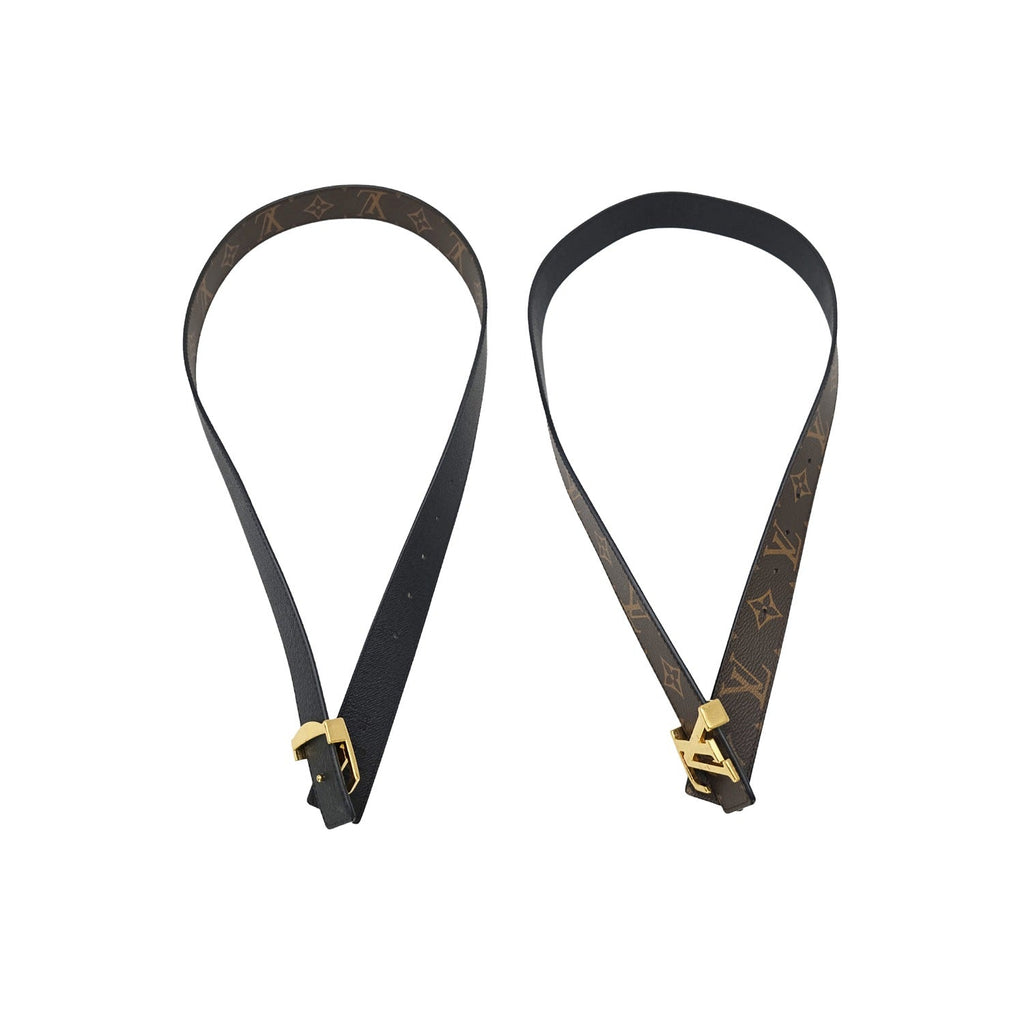Louis Vuitton LV Initiales Monogram 30mm Reversible Belt Sz 32