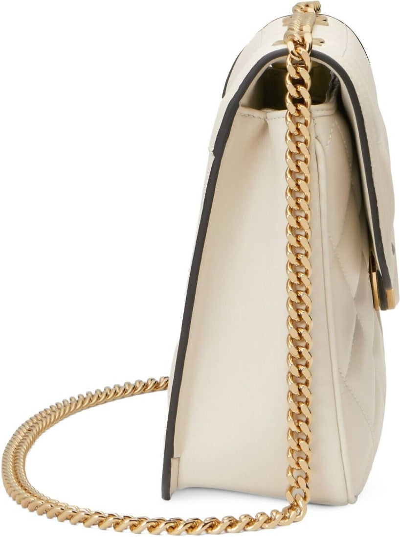 EXQUISITE OFF-WHITE LEATHER BAG.