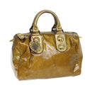 GUCCI Hand Bag Enamel Bronze 207297 74097