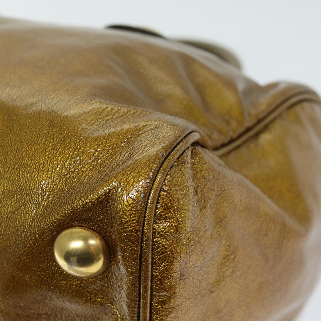 GUCCI Hand Bag Enamel Bronze 207297 74097