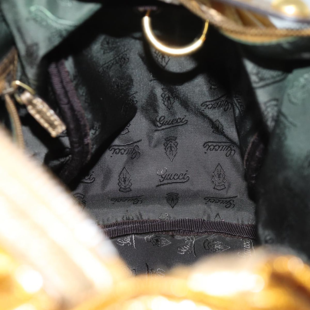 GUCCI Hand Bag Enamel Bronze 207297 74097