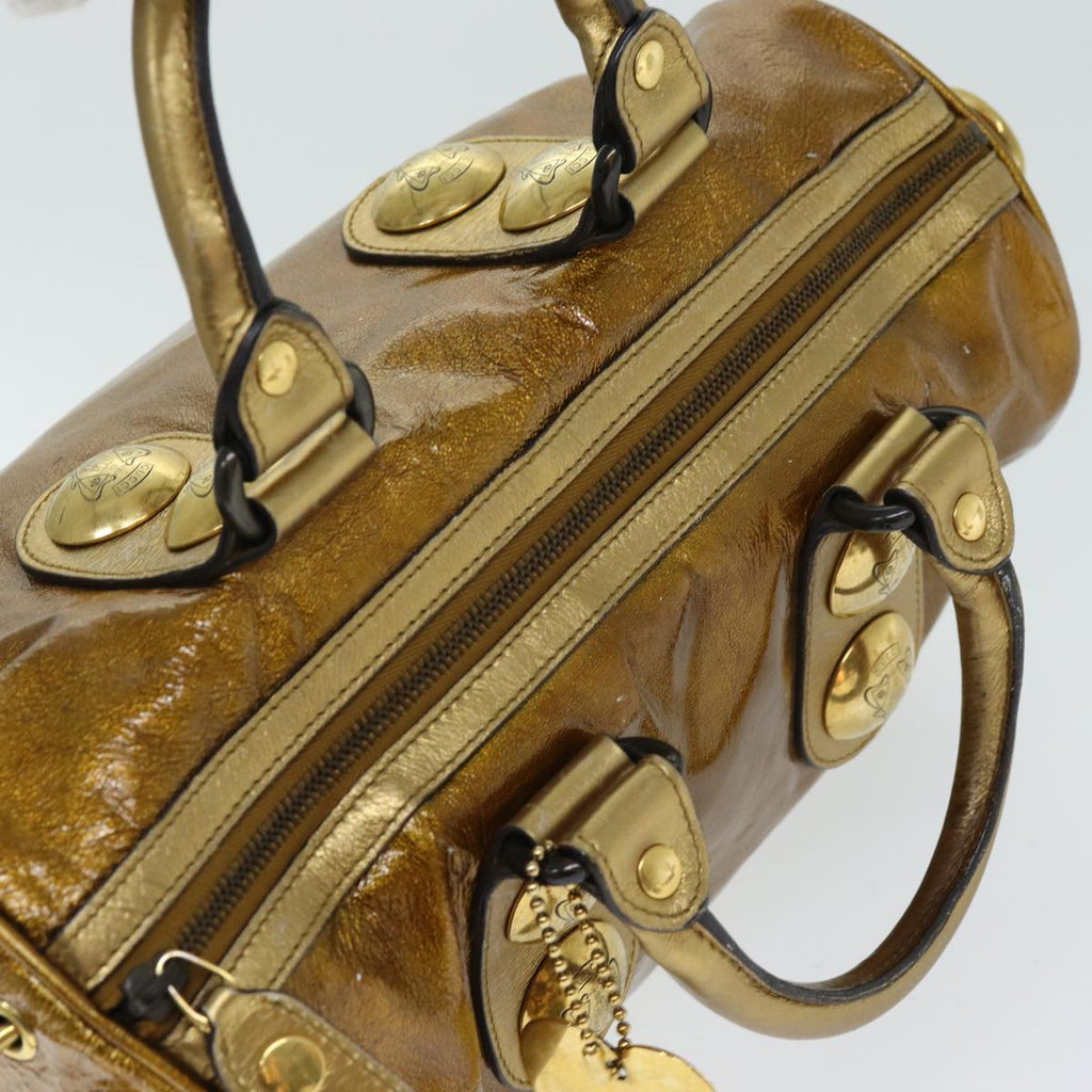 GUCCI Hand Bag Enamel Bronze 207297 74097