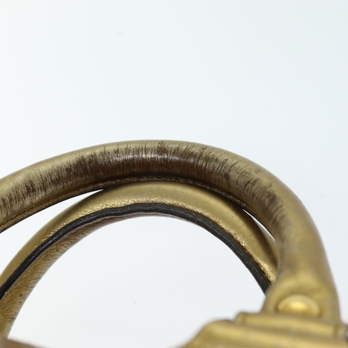 GUCCI Hand Bag Enamel Bronze 207297 74097