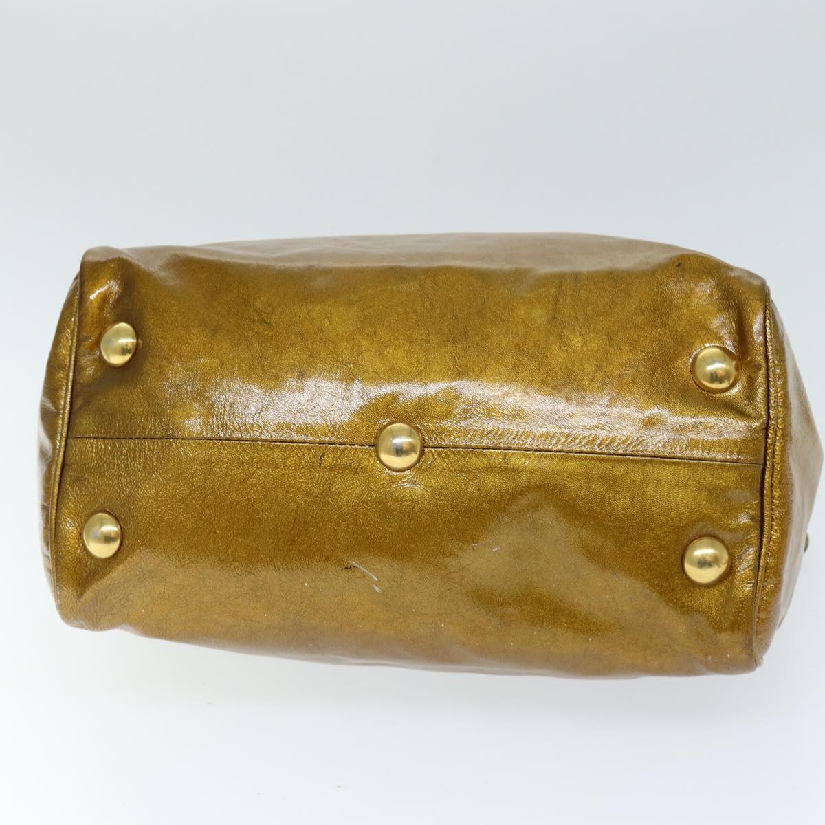 GUCCI Hand Bag Enamel Bronze 207297 74097