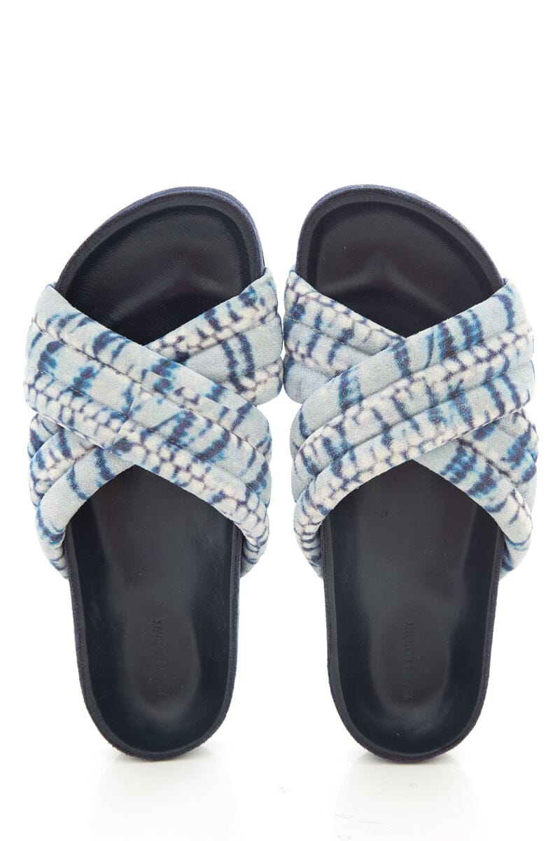 Isabel Marant Blue Tye Dye Slides SZ 37