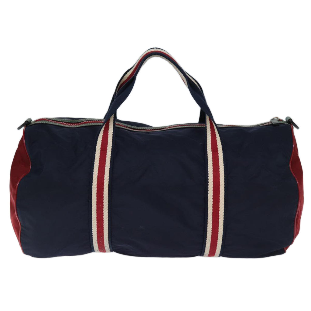 GUCCI Boston Bag Nylon Navy Red Green 189655 74103