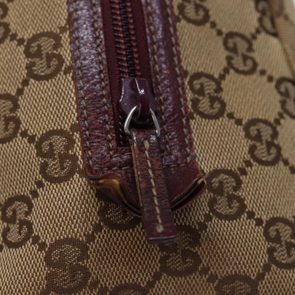 GUCCI GG Canvas Hand Pouch Beige 124542 74207