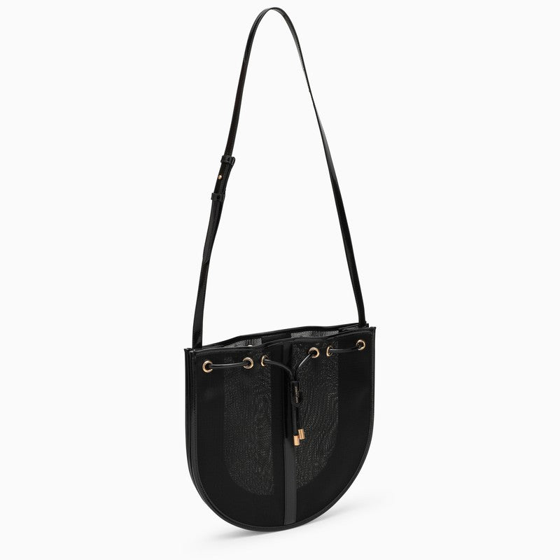 Saint Laurent Black Mesh Shoulder Bag Women