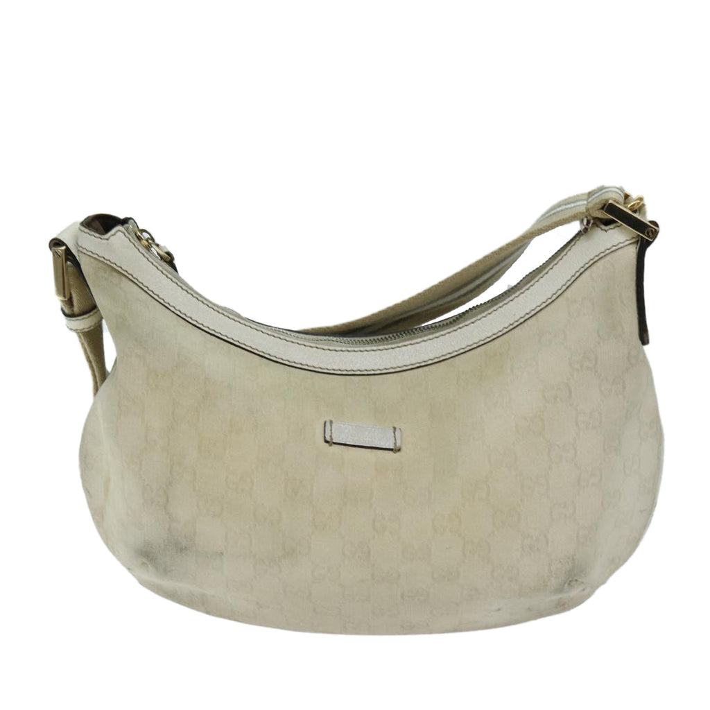 GUCCI GG Canvas Sherry Line Shoulder Bag Green Beige 181092 74209