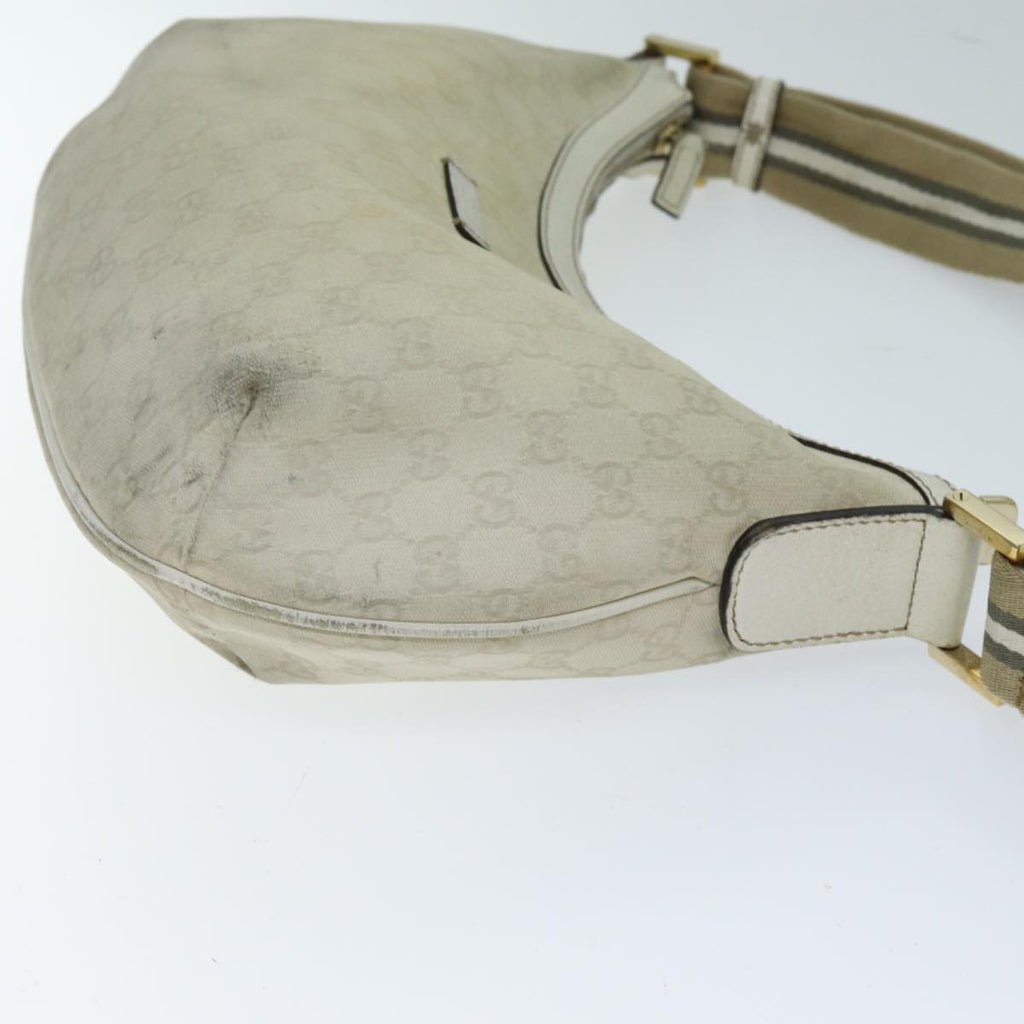 GUCCI GG Canvas Sherry Line Shoulder Bag Green Beige 181092 74209