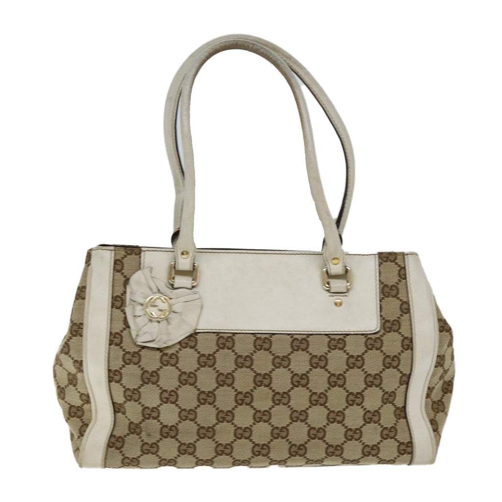 GUCCI GG Canvas Tote Bag Beige 190247 74211