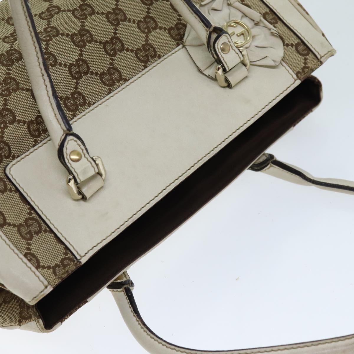 GUCCI GG Canvas Tote Bag Beige 190247 74211
