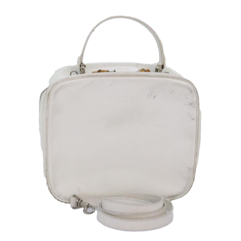 GUCCI Hand Bag Patent leather 2way White 000 270 0323 74229